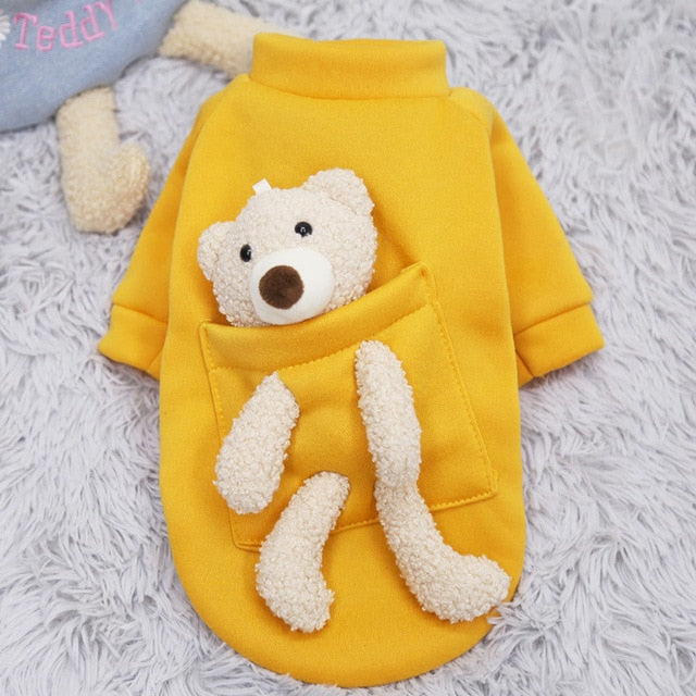 New autumn and winter Dog  jersey sweater spring cat cute bear pet dog clothes  for small dogs chihuahua teddy  Yorkies