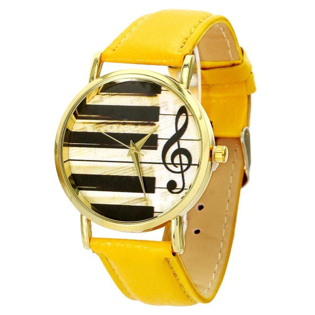 Yellow Piano Watches For Women