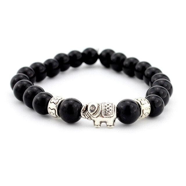 Natural Stone Elephant Bracelets & Bangle