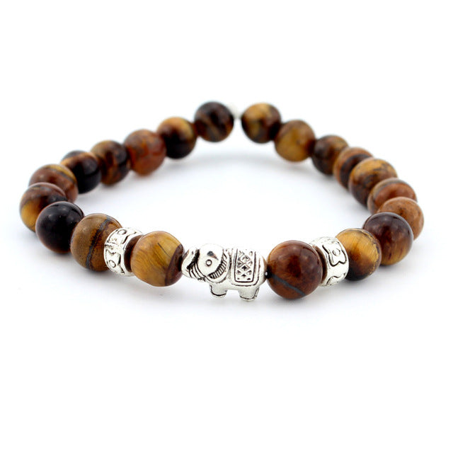 Natural Stone Elephant Bracelets & Bangle