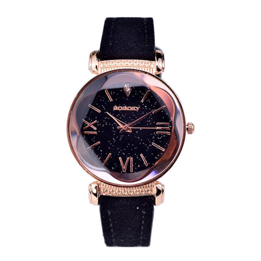 Gogoey Brand Rose Gold Leather Watches  For Women