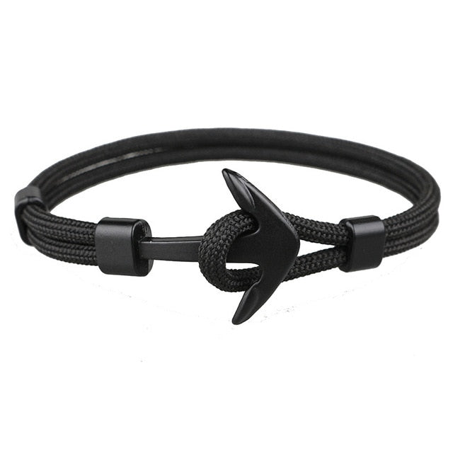 Homod Black Color Anchor Bracelet & Bangle