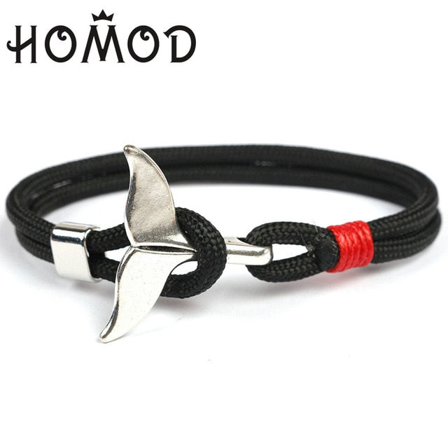 Homod Black Color Anchor Bracelet & Bangle