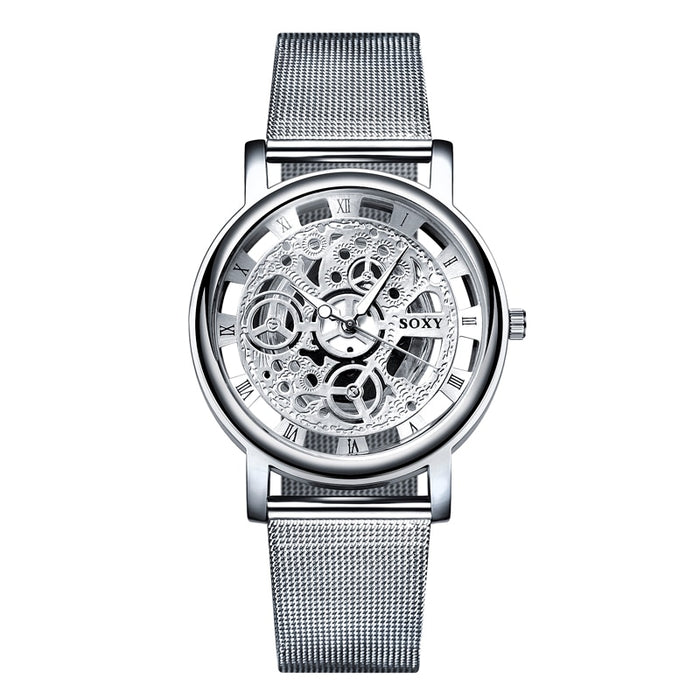 Soxy Skeleton Wrist Watches For Men Women