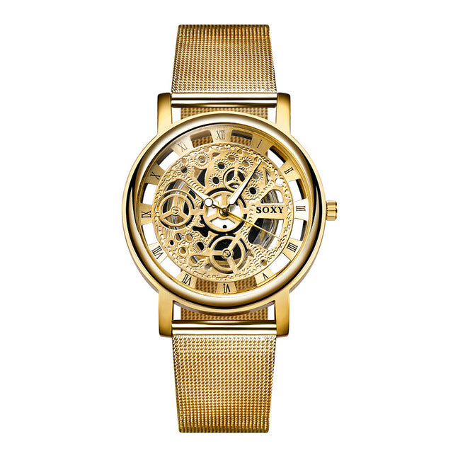 Soxy Skeleton Wrist Watches For Men Women