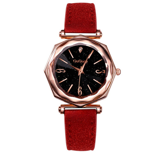 Gogoey Red Leather Band For Women